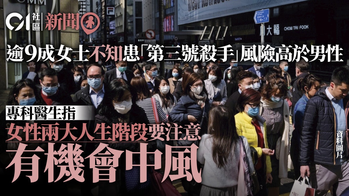 調查指女性患心臟病死亡風險較男性高　懷孕及更年期是影響因素